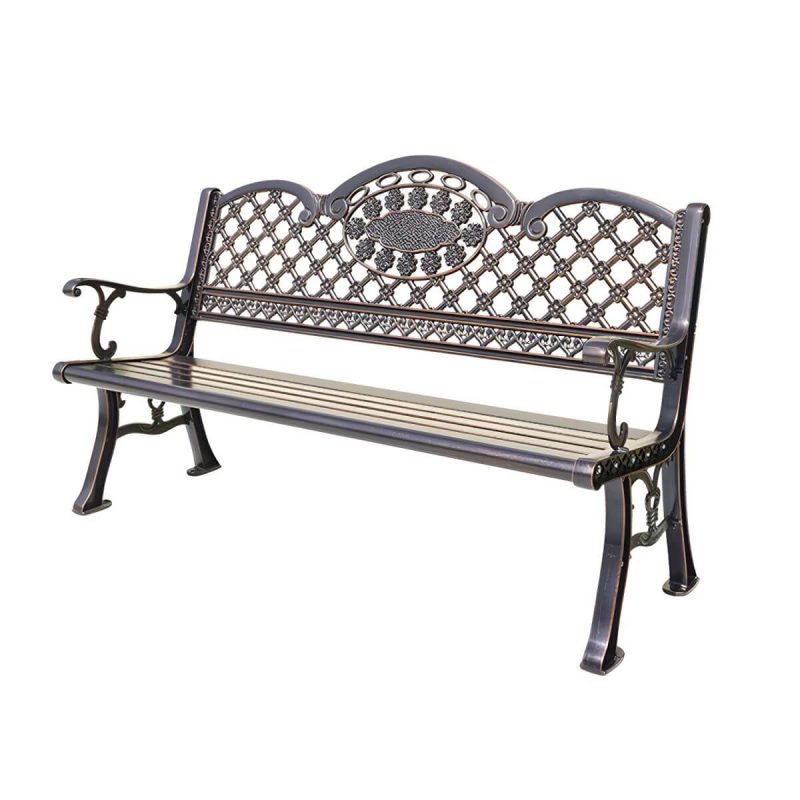 "Contemporary Accent Bench with Legs Water Resistant for Outdoor - White 61"L x 24"W x 34"H"
