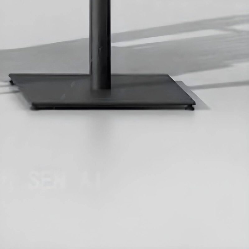 "Modern Style Waterproof Courtyard Table Aluminium Outdoor Table - Table Only 27.6"L x 27.6"W x 29.1"H Black Round"