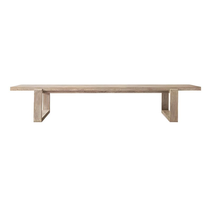 "Stylish Teak Wood Patio Dining Set with Bench for Outdoor Gatherings - Bench(es) 94.5"L x 16"W x 18"H"