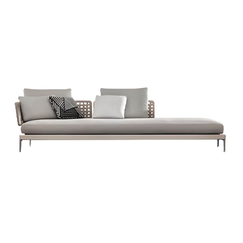 "Metal Patio Sofa Water Resistant and UV Resistant Outdoor Patio Sofa - Chaise Lounge"