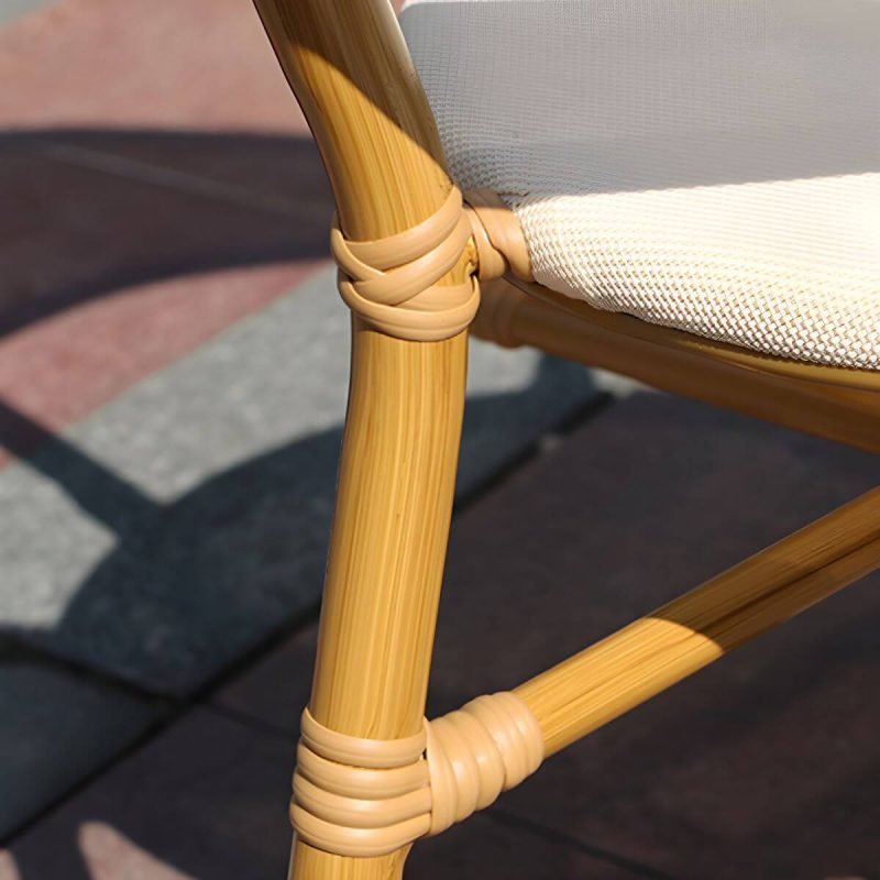 "Modern Patio Dining Side Chair Metal Outdoor Bistro Chairs with Arm - 8 Piece Set"