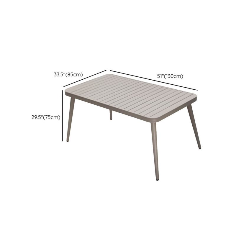 "Dimension of Modern Metal Dining Room Chair and Table Set with Standard Gray Table - Table & Chair(s) 51.2"L x 33.5"W x 29.5"H 4"