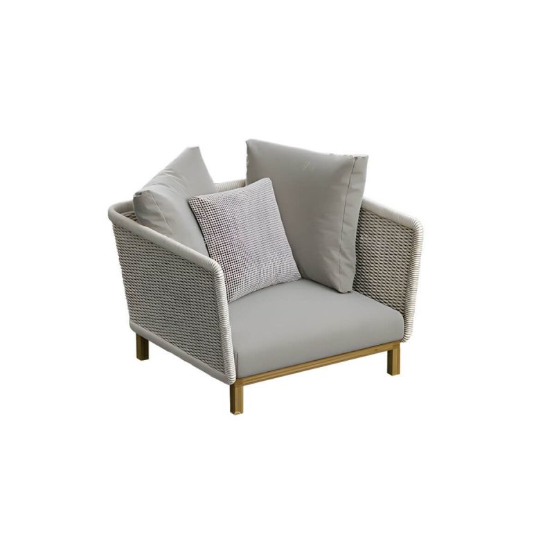 "Waterproof and Durable Upholstered Modern Sofa with Cushions - 1-Seater Sofa"