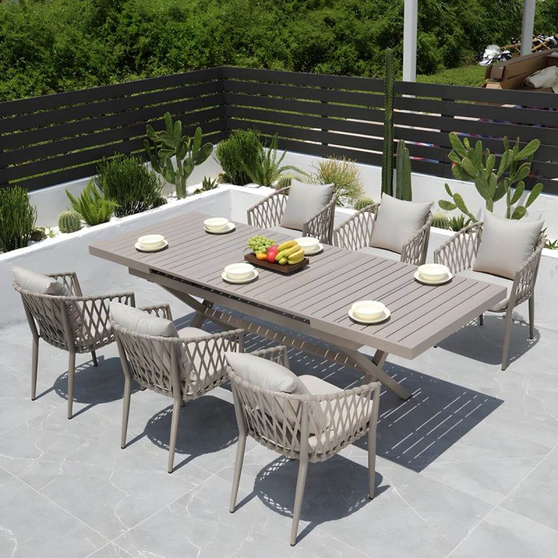 "Modern Metal Dining Room Chair and Table Set with Standard Gray Table - Table & Chair(s) 47"L x 28"W x 29"H 4"