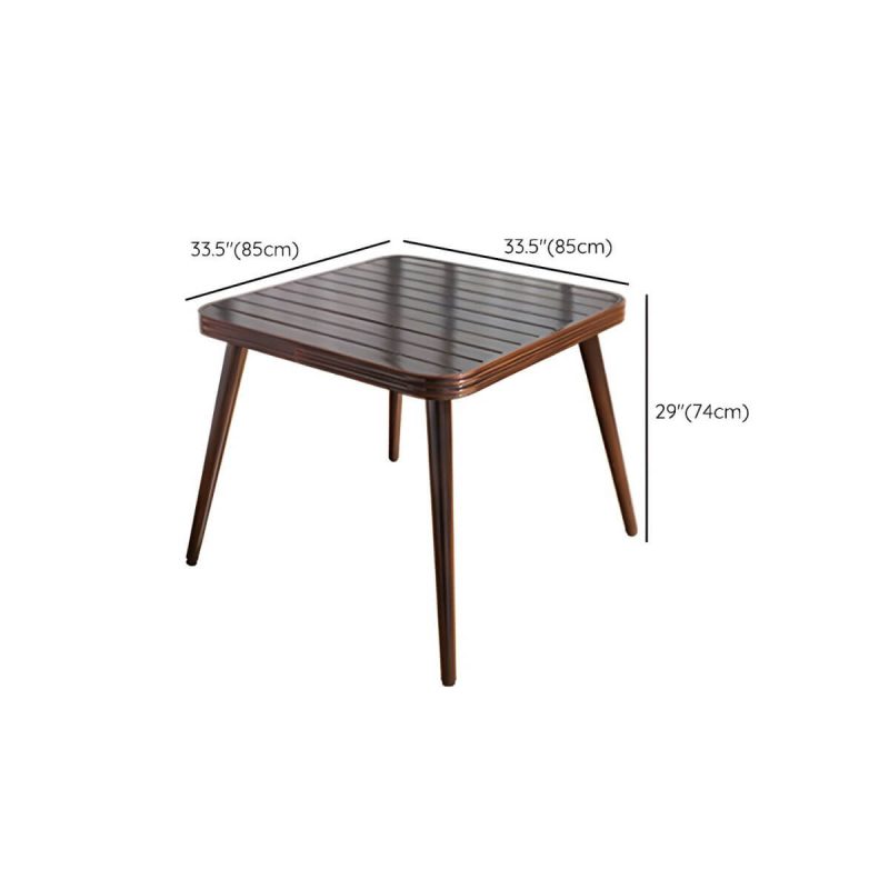 "Dimension of Traditional Style Patio Table Metal Scratch Resistant Patio Table - 33"L x 33"W x 29"H Table Only"
