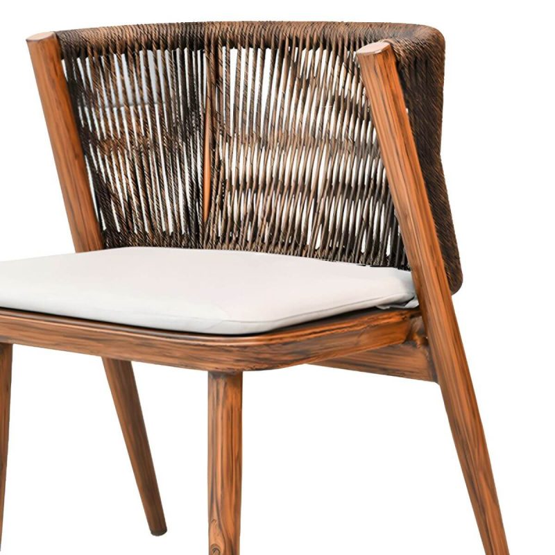 "Contemporary Wood Dining Table Set with 4 Legs Chairs for Courtyard - Table & Chair(s) 41"L x 22"W x 30"H 2 Dark Gray"