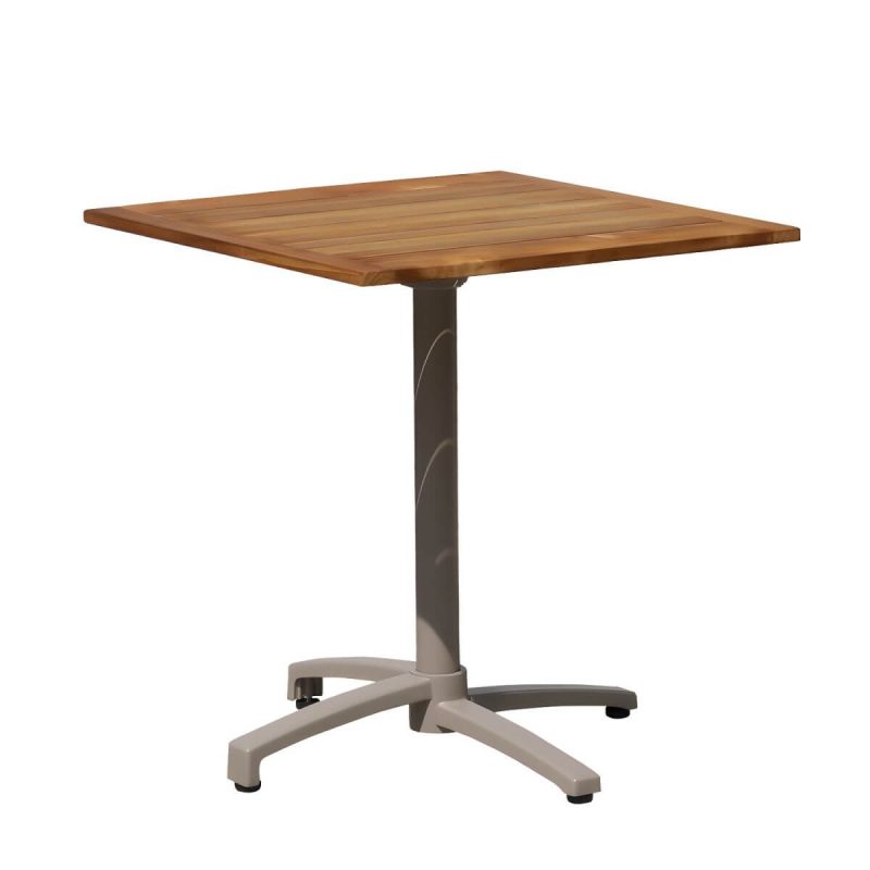 "2-Seater Patio Table with UV Resistant Contemporary Bistro Table - Table Only Brown 27.6"L x 27.6"W x 29.5"H Square"