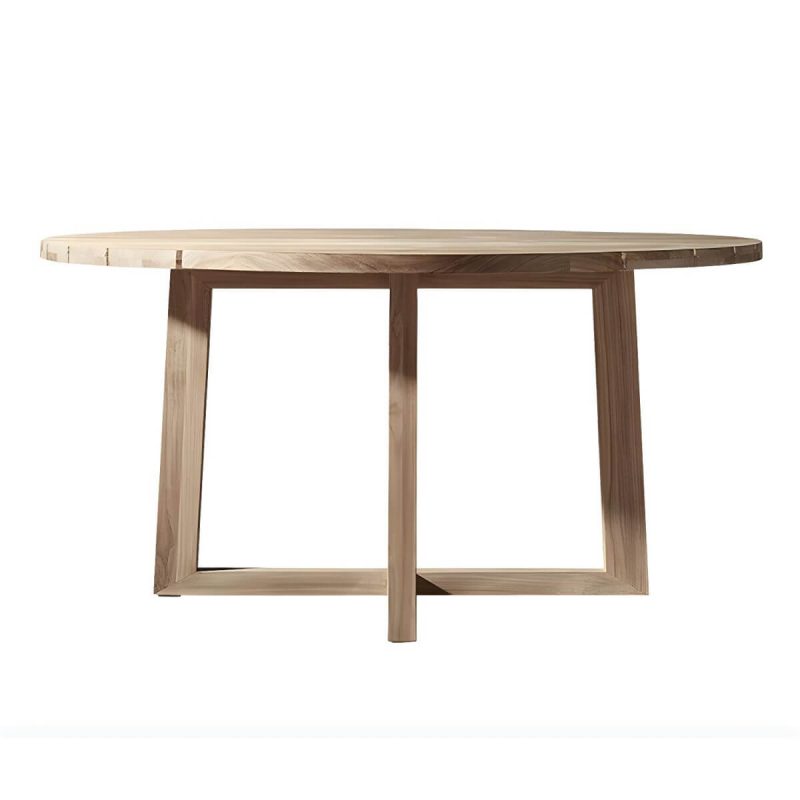 "Stylish Teak Wood Patio Dining Set with Bench for Outdoor Gatherings - Table 59.1"L x 59.1"W x 29.5"H"