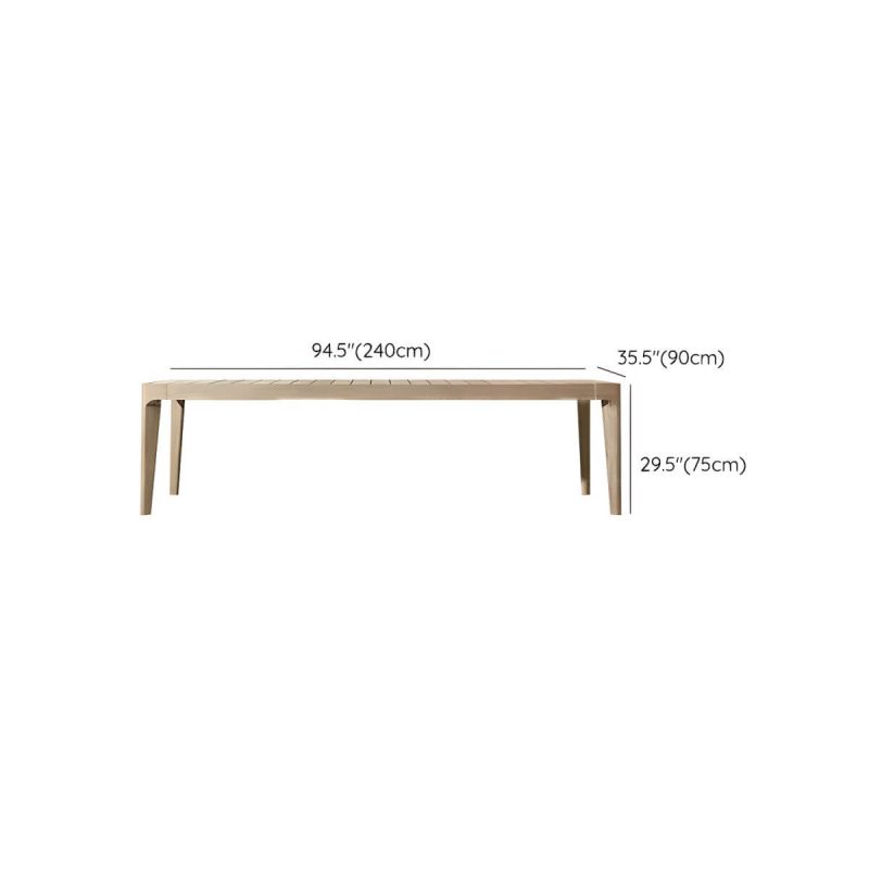 "Dimension of Elegant Teak Wood Patio Dining Set with More Time Spent with Nature - Table 94.5"L x 35.4"W x 29.5"H"