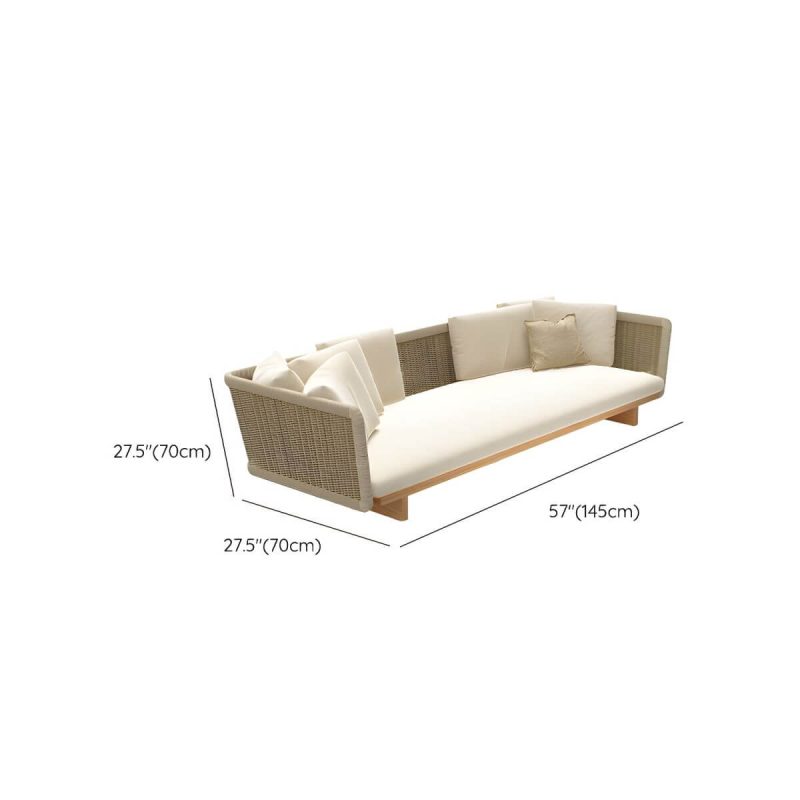 "Dimension of Waterproof and Durable Upholstered Modern Sofa with Cushions - Loveseat"