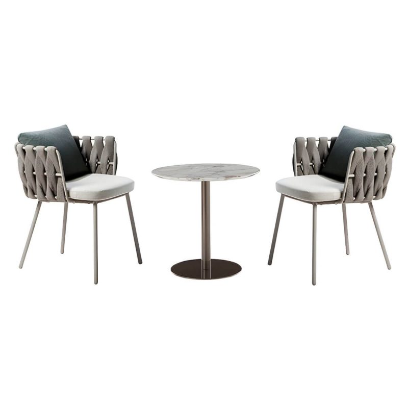 "Contemporary Dining Table Set with 4 Legs Chairs for Outdoor - Table & Chair(s) 23.6"L x 23.6"W x 29.1"H 2"
