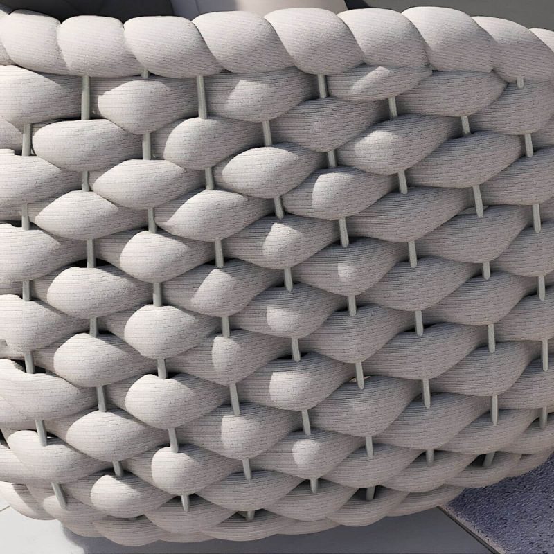 "Tropical Outdoor Patio Sofa Fabric White Gray With Cushions Wicker/Rattan - 33.5"L x 33.5"W x 27.56"H"