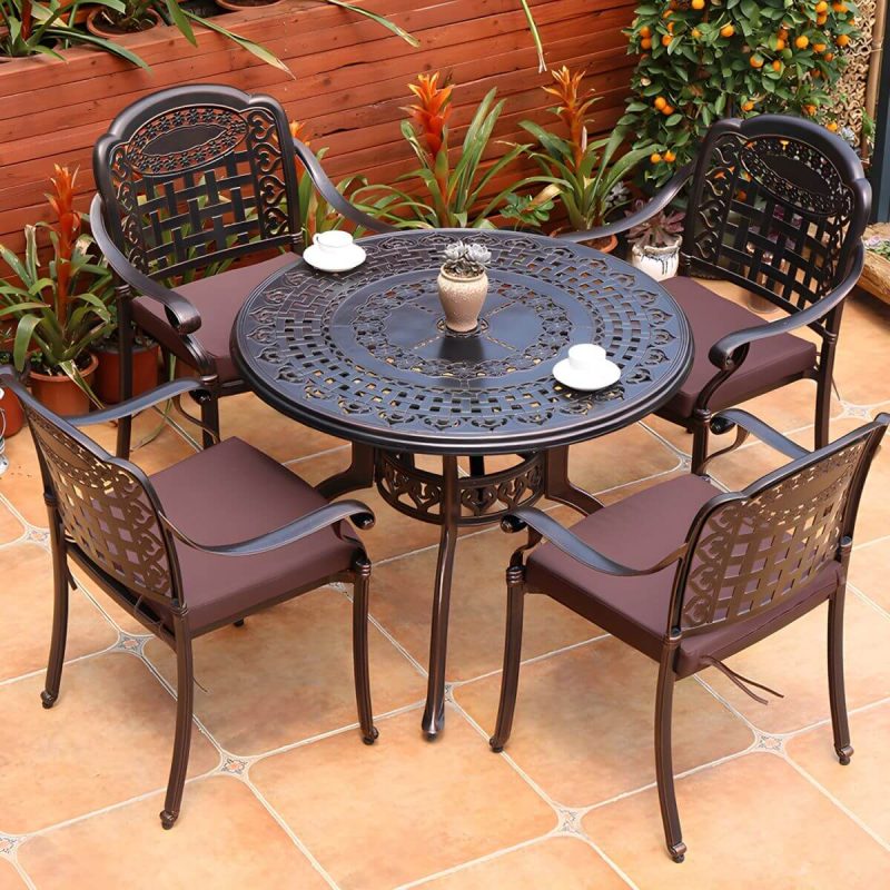 "Traditional Dining Armchair in Bronze With Arm 25.2" Long 35.03" High - 2 Piece Set"