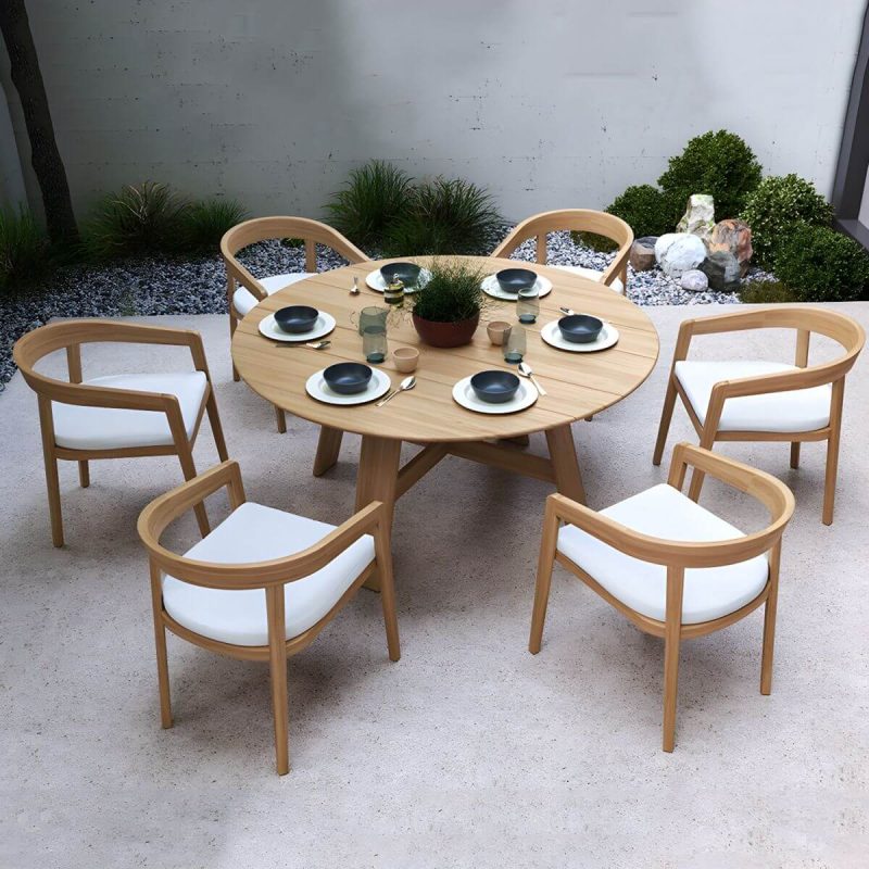 "Solid Wood Top Patio Table Contemporary Style Water Resistant Dining Table - 110.2"L x 39.4"W x 29.5"H Table Only"