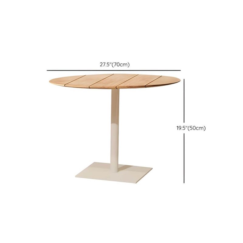 "Dimension of Contemporary Aluminum Frame Patio Table Outdoor Rust Resistant Patio Table - Round 27.6"L x 27.6"W x 20“H Table Only"