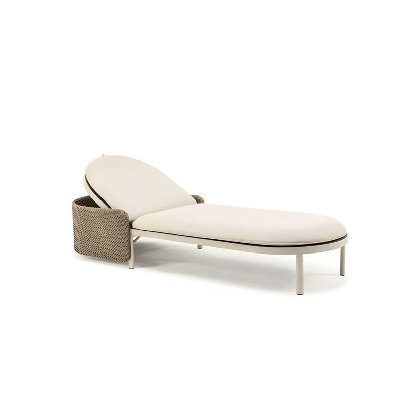 "Tropical with Cushions UV Resistant White Fabric Outdoor Patio Sofa - 83"L x 31"W x 16"H"