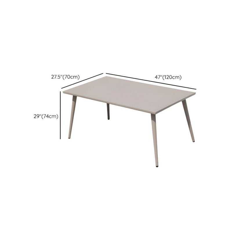 "Dimension of Modern Metal Dining Room Chair and Table Set with Standard Gray Table - Table & Chair(s) 47"L x 28"W x 29"H 4"