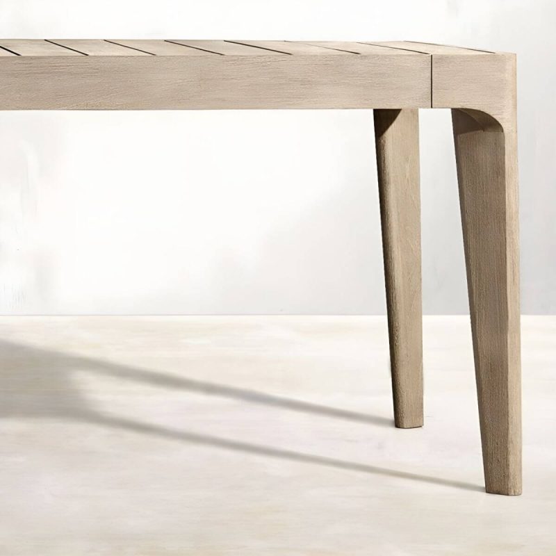 "Contemporary Teak Wood Dining Table Outdoor Rectangle Patio Table - Table Only 47.2"L x 47.2"W x 29.5"H Round"