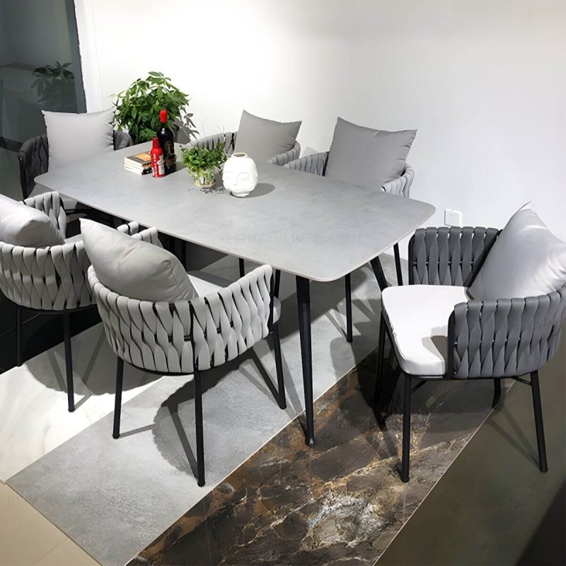 "Metal Matte Finish Patio Chair Assembled Tropical with Cushions - 23.2"L x 25.6"W x 28"H 2 Piece Set"