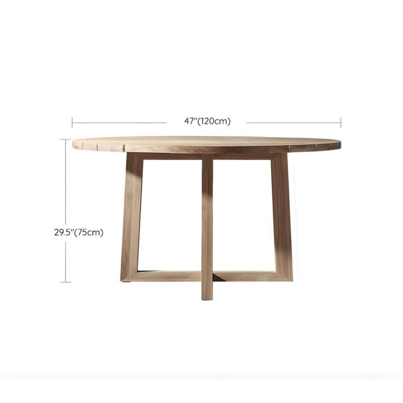 "Dimension of Stylish Teak Wood Patio Dining Set with Bench for Outdoor Gatherings - Table 47.2"L x 47.2"W x 29.5"H"