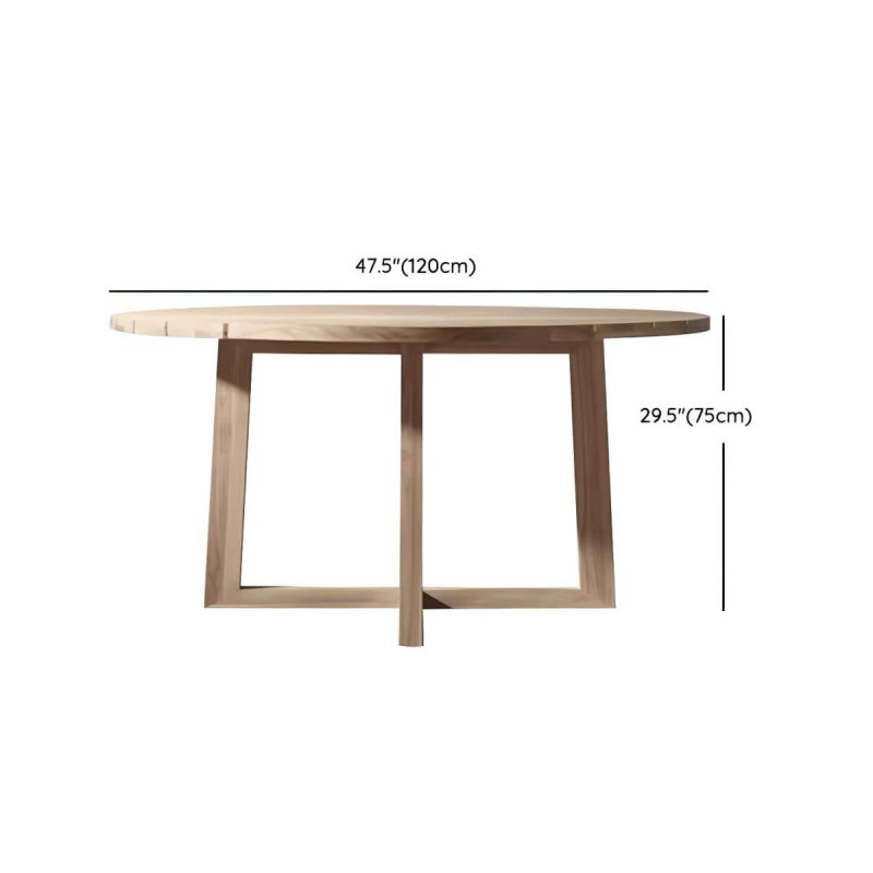 "Dimension of Contemporary Teak Wood Dining Table Outdoor Rectangle Patio Table - Table Only 47.2"L x 47.2"W x 29.5"H Round"