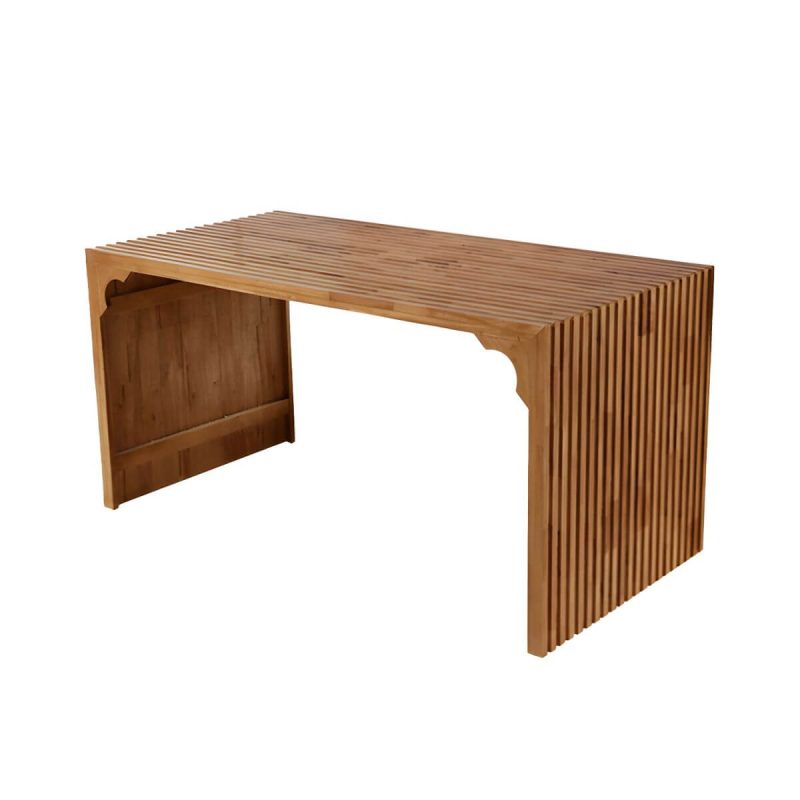 "Pine Wood Patio Dining Set Traditional Style, Natural Color, Weatherproof - Bench(es)"