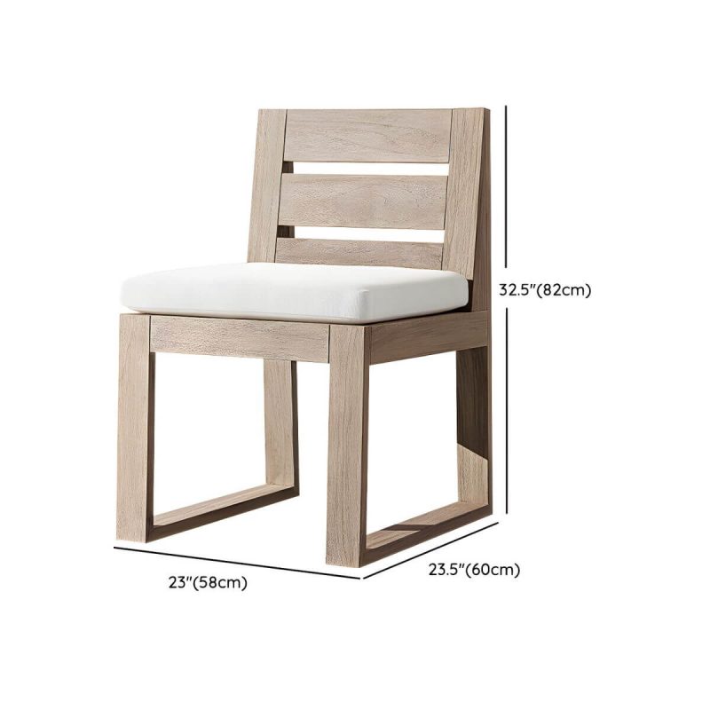 "Dimension of Boho Style 1/9 Pcs Patio Dining Table Set Wood Dining Table Set - Light Brown Not Available Chair(s) 1"