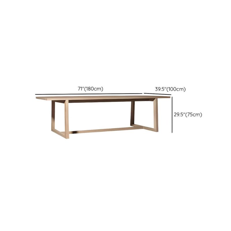 "Dimension of Modern Style Dining Set 1/5/7 Pcs Wood Frame Patio Dining Table and Chairs - Table 70.9"L x 39.4"W x 29.5"H Zero Brown"