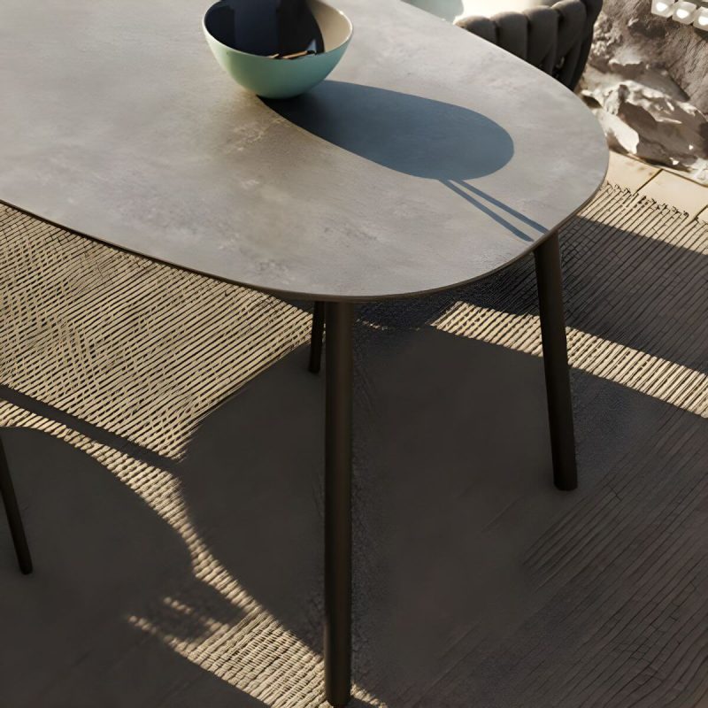 "Contemporary Scratch Resistant Balcony Table 4 Legs for Outdoor - Table Only 35.4"L x 35.4"W x 28.7"H Wood"