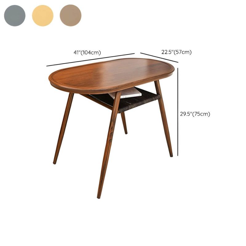 "Dimension of Contemporary Wood Dining Table Set with 4 Legs Chairs for Courtyard - Table & Chair(s) 41"L x 22"W x 30"H 2 Dark Gray"
