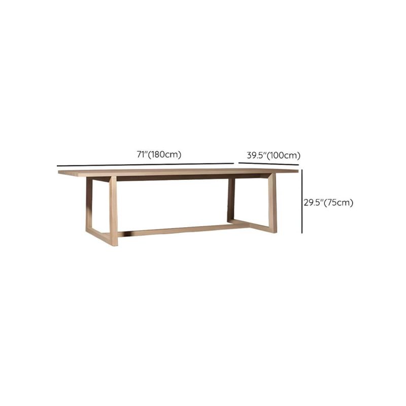 "Dimension of Brown Patio Dining Table Set 1/5/7 Pcs Wood Patio Dining Table and Chairs - Table 70.9"L x 39.4"W x 29.5"H Zero Brown"