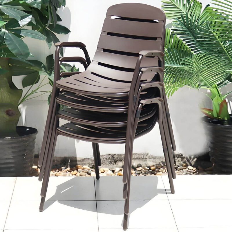 "Industrial Dining Side Chair Set of 2/4/6/8 Metal Outdoor Chair - 22"L x 21"W x 31"H 4 Piece Set"