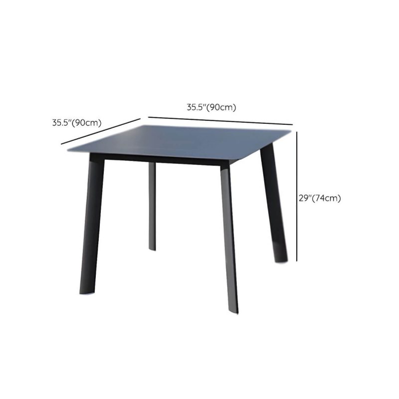 "Dimension of Mid-Century Modern Dining Table Set with 4 Legs Chair for Outdoors - Table & Chair(s) 35.4"L x 35.4"W x 29.1"H 4"