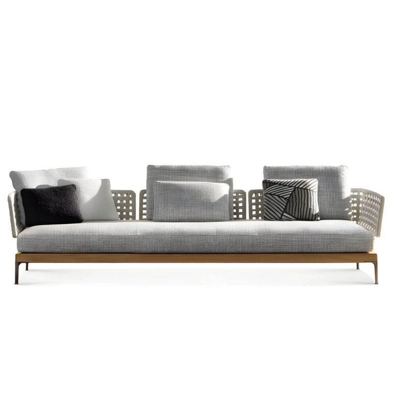 "Scandinavian Patio Sofa Water Resistant Gray Outdoor Patio Sofa - Sofa Stainless Steel 73"L x 33"W x 26"H"