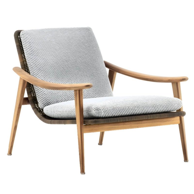 "Wood Frame Outdoor Patio Sofa Water Resistant Patio Sofa with Cushion - Natural"