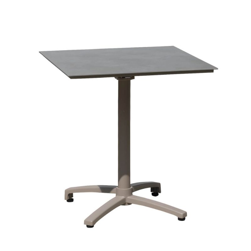 "2-Seater Patio Table with UV Resistant Contemporary Bistro Table - Table Only Grey 27.6"L x 27.6"W x 29.5"H Square"