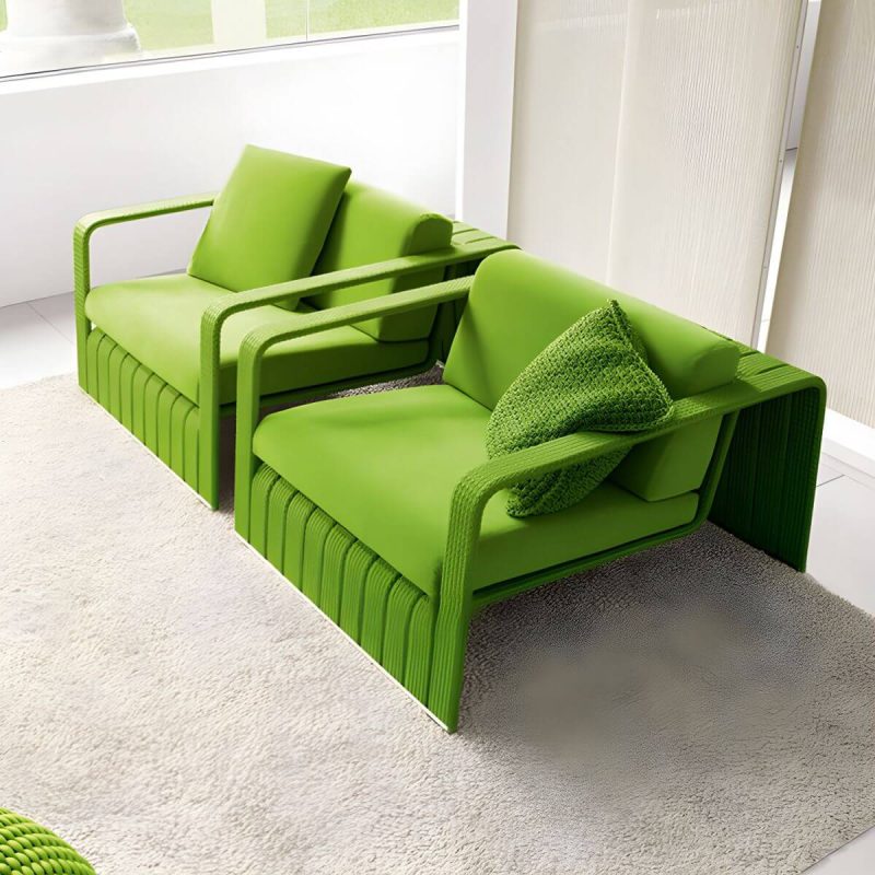 "Modern & Contemporary Outdoor Patio Sofa UV Resistant Fade Resistant Patio Sofa - 31.5"L x 33"W x 28"H"