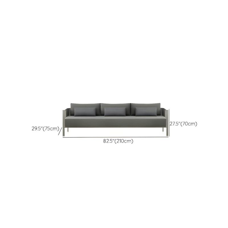 "Dimension of Metal Frame Outdoor Patio Sofa Industrial Water Resistant Patio Sofa - 83"L x 29.5"W x 28"H 3-Seater Sofa"