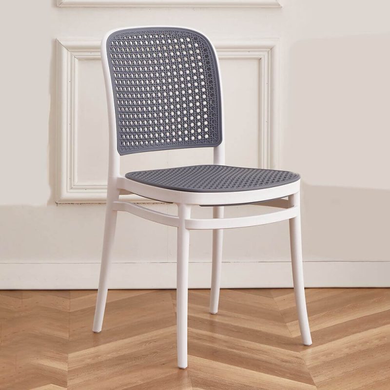 "Contemporary Dining Side Chair with Metal Legs Stacking Side Chair - Green 4 Piece Set"