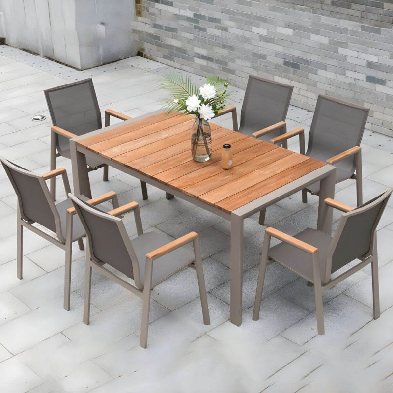 "Contemporary Brown Dining Room Set with Rectangular Table and Chairs Dining Set - 35.4"L x 35.4"W x 29.5"H Table Zero"