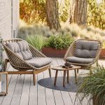 "Minimalist Natural 1 Piece Sofa Ash Wood Uv Resistant Removable Cushion Cover Included with Seats 2, 2-Seater Sofa"