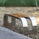 "Metal 15.75'' Picnic Bench Stainless Steel Cushions Not Included - Coffee 71"L x 16"W x 18"H"