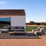 "Gray Upholstered Metal Frame Modern Sofa with Removable Cushions - 3-Seater Sofa"
