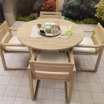 "Simplistic UV Resistant Cocoa Lumber Outdoor Dining Table, 47.2"L x 47.2"W x 29.5"H, Without Chairs"
