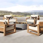 "Modern White Wood Sofa - Waterproof and UV Resistant with Cushions - 4-Seater Sofa"