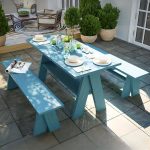"Trendy Natural Color Timber Rectangle Anti-uv Patio Dining Table, Without Chairs, Wood Color, 47"L x 26"W x 28"H"