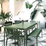 "Modern Iron Dining Table Outdoor Patio Table with Metal Frame - Table Only 70 x 70 x 75 cm"