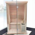 "1-Person Traditional Steam Sauna with Timer and Rust-Resistant Design - 47"L x 39"W x 75"H"