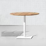 "Stone/Wood Dining Table Farmhouse Table with Metal Frame for Living Room - 35.4"L x 35.4"W x 28.7"H Table Only"