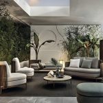 "Waterproof and Durable Brown Metal Modern Sofa with Cushions - 2-Seater Sofa"
